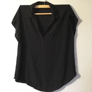 Black pocket blouse
